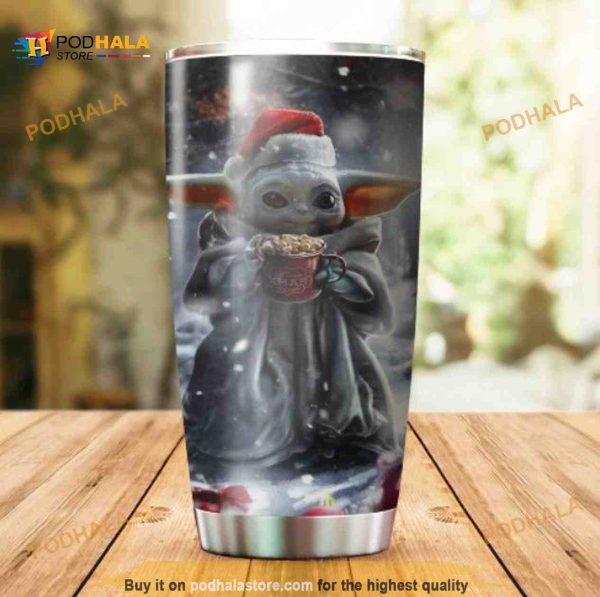 Baby Yoda Winter Gift For Lover Day Travel Tumbler All Over Print, Coffee Tumbler