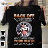 Back Off I've Got Enough To Deal With Today Halloween Cow Killer Shirt