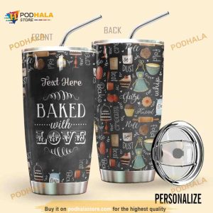 Baking Personalized Travel Tumbler Bake With Love Coffee Tumbler