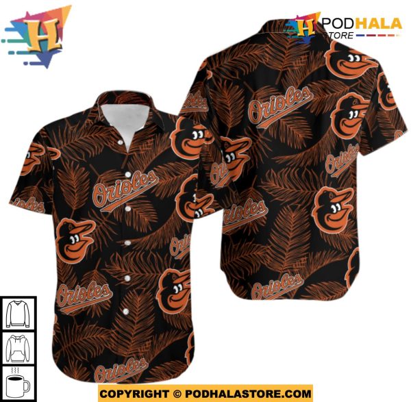 Baltimore Orioles MLB Hawaiian Shirt, Palm Leaves Pattern Trendy Summer Gift