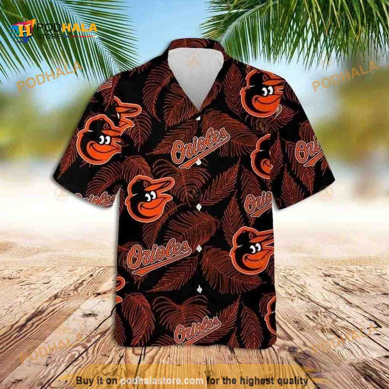 Baltimore Orioles MLB Hawaiian Shirt, Palm Leaves Pattern Trendy