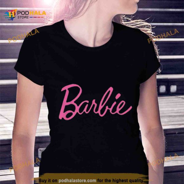 Barbie Black Heart Logo Crew Neck T Shirt