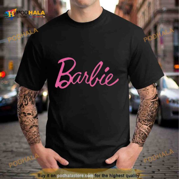 Barbie Black Heart Logo Crew Neck T Shirt