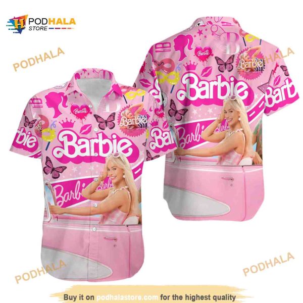 Barbie Funny Hawaiian Shirt, Barbie Movie 2023 Aloha Shirt