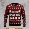 Baseball Hoho Home Run 3D Funny Ugly Christmas Sweater