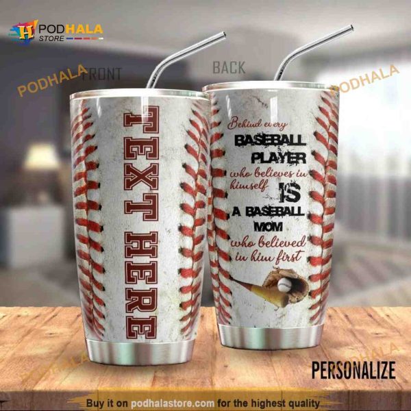 Baseball Personalized Travel Tumbler Baseball Player 3 Travel Tumbler, Coffee Tumbler