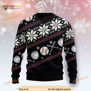 Baseball Ugly Christmas Sweater 3D All Over Print