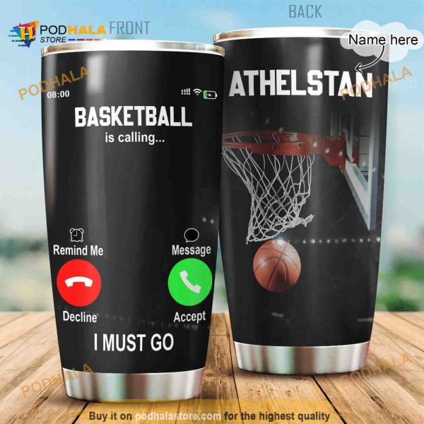 Basketball Calling Stainless Steel Cup Travel Tumbler, Coffee Tumbler