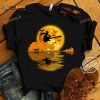 Bass Guitar Witch Halloween Night Shirt, Halloween Gifts For Adults