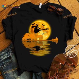 Bass Guitar Witch Halloween Night Shirt, Halloween Gifts For Adults