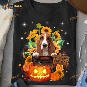 Basset Hound Dog Halloween Pumpkins Shirt, Gift For Halloween
