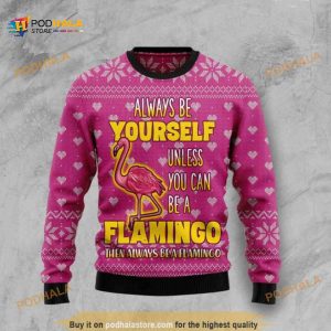 Be A Flamingo 3D Funny Ugly Christmas Sweater