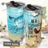 Be A Mermaid Make Some Waves Personalized Fish Travel Tumbler, Coffee Tumbler