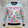 Be A Unicorn 3D Funny Ugly Christmas Sweater