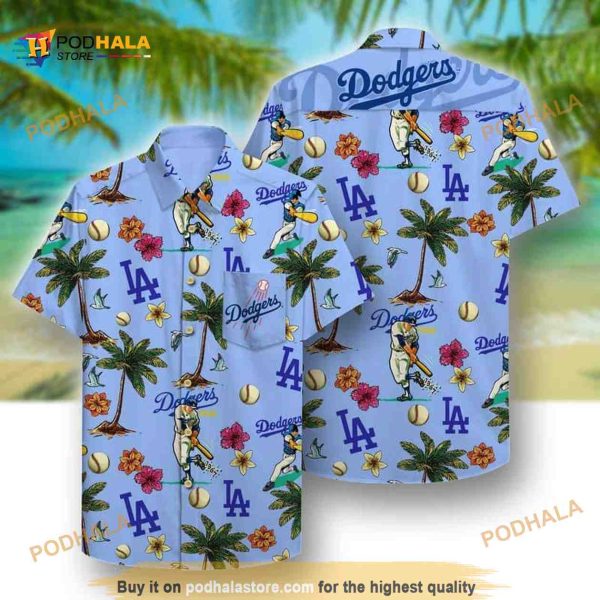 Beach Aloha MLB Los Angeles Dodgers Funny Hawaiian Shirt Baseball Fans Gift