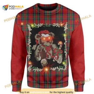 Bear All Over Printed Funny Ugly Christmas Sweater