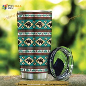 Bear Gift For Lover Day Travel Tumbler All Over Print, Coffee Tumbler