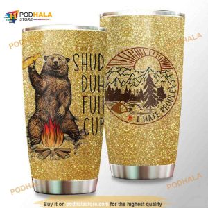 Bear Holding Beer Camping Gift For Lover Day Travel Tumbler, Coffee Tumbler