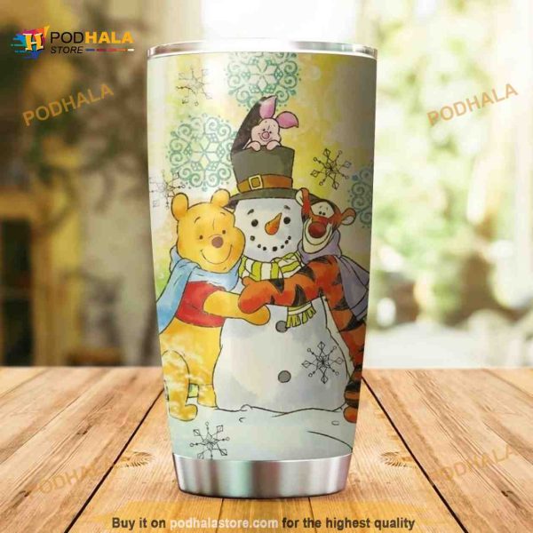 Bear Snowman Winnie The Pooh Gift For Lover Day Travel Tumbler, Coffee Tumbler