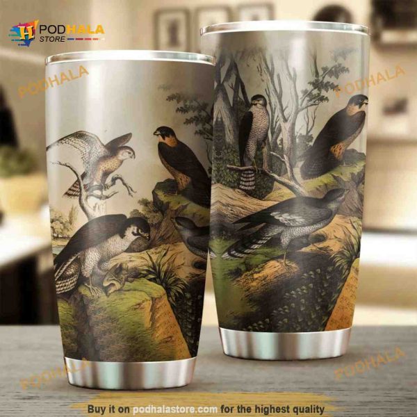 Beautiful Falcon Stainless Steel Cup Travel Tumbler, Coffee Tumbler