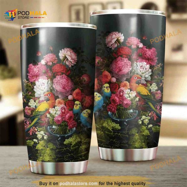 Beautiful Parrot Stainless Steel Cup Travel Tumbler, Coffee Tumbler