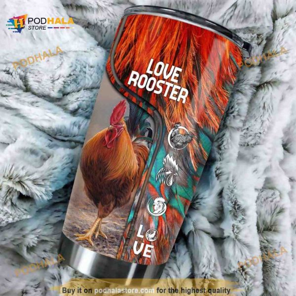 Beautiful Rooster Love Rooster Stainless Steel Cup Travel Tumbler, Coffee Tumbler