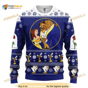 Beauty And The Beast Disney Xmas Wool Funny Ugly Christmas Sweater