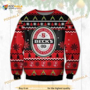 Becks Beer Xmas Wool Funny Ugly Christmas Sweater