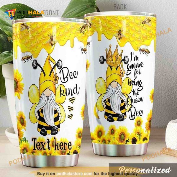 Bee Kind Personalized Gift For Lover Day Travel Tumbler All Over Print, Coffee Tumbler