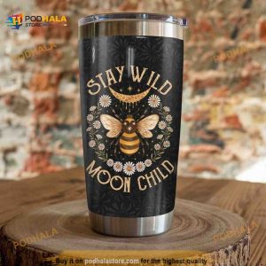 Bee Stay Wild Moon Child Gift For Lover Day Travel Tumbler, Coffee Tumbler
