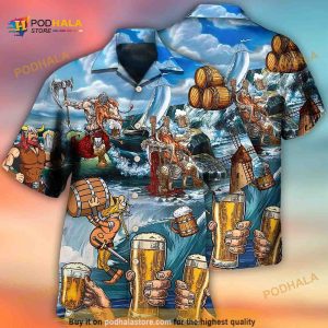 Beer Day 3D Printed Funny Hawaiian Shirt, Aloha Summer 3D Funny Hawaiian Shirt