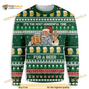 Beer Ugly Christmas Wool Funny Ugly Christmas Sweater