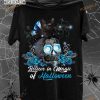 Believe In Magic Of Halloween Shirt, Black Cat And Skull Costume