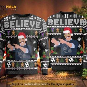 Believe Ted Lasso Xmas Gift Funny Ugly Christmas Sweater