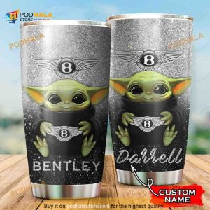 Bentley Baby Yoda Custom Name 999 Gift Coffee Tumbler