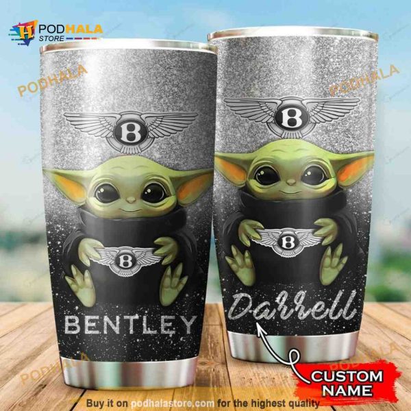 Bentley Baby Yoda Custom Name 999 Gift Coffee Tumbler