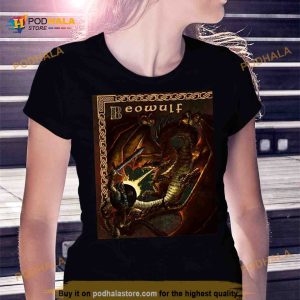 Beowulf Vs Dragon Retro Design Shirt 2