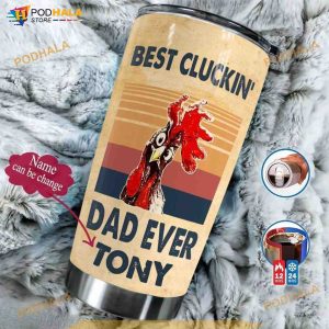 Best Cluckin Dad Ever Personalized Gift Coffee Tumbler