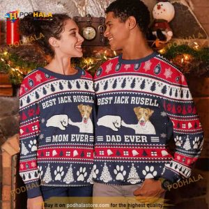 Best Jack Russell Mom Ever 3D Funny Ugly Christmas Sweater