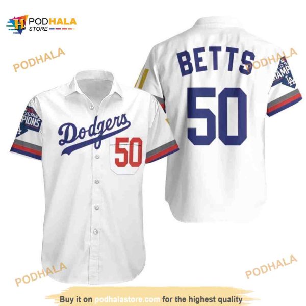 Betts 50 Los Angeles Dodgers Funny Hawaiian Shirt Sports Gift For Dad