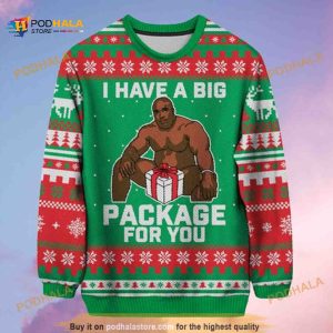 Big Black I Have A Big Package For You Ugly Christmas Funny Meme Barry