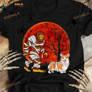 Bigfoot And Corgi Halloween Mummy Costume Shirt, Gift For Halloween Day