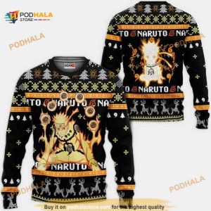 Bijuu Naruto Anime Xmas Funny Ugly Christmas Sweater