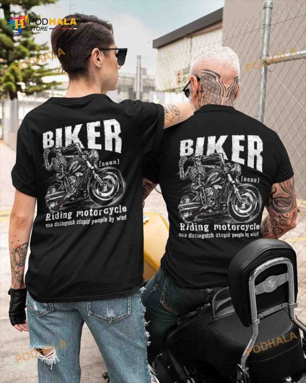 Biker Gift Skull Riding Motorcycle Halloween Shirt, Halloween Gift For Bikers