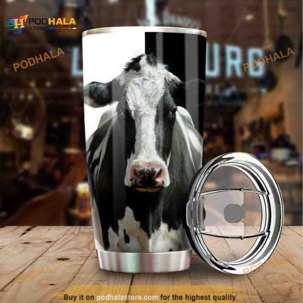 Black And White Cow Gift Coffee Tumbler All Over Print