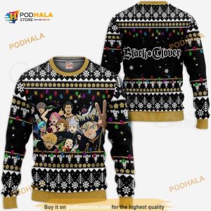 Black Bull Ugly Christmas Black Clover Anime Xmas Sweater