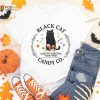 Black Cat Candy Corn, Candy Canes, Licorice Whips, Halloween Candy Shirt