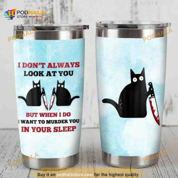 Black Cat Gift For Lover Day Coffee Tumbler All Over Print