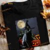 Black Cat Halloween Costume Shirt, Halloween Night Pumpkin Halloween Tee