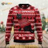 Black Cat Hello Darkness My Old Friend Ugliest Christmas Sweater